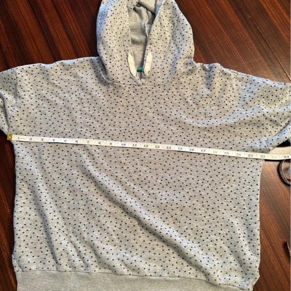 United Colors Of Benetton Gray Polka Dot Hooded Sweatshirt Girls 3XL 13Y-14Y - Picture 9 of 12